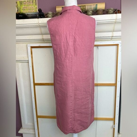 Spiegel linen dress w/snap closures & pockets🌹 - Picture 2 of 6